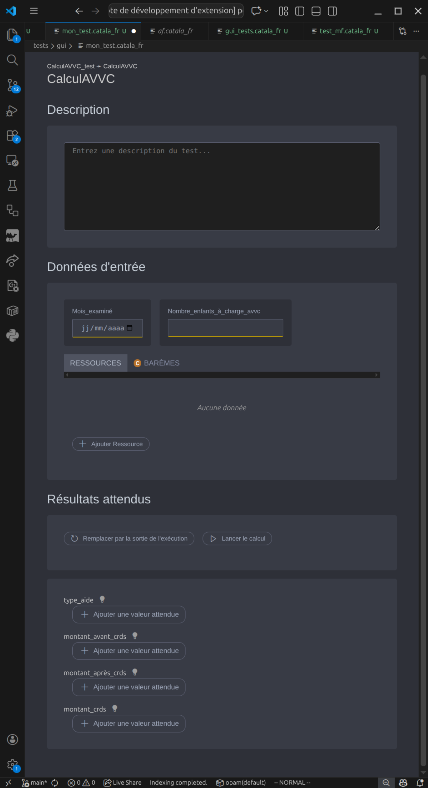 Formulaire de test simple